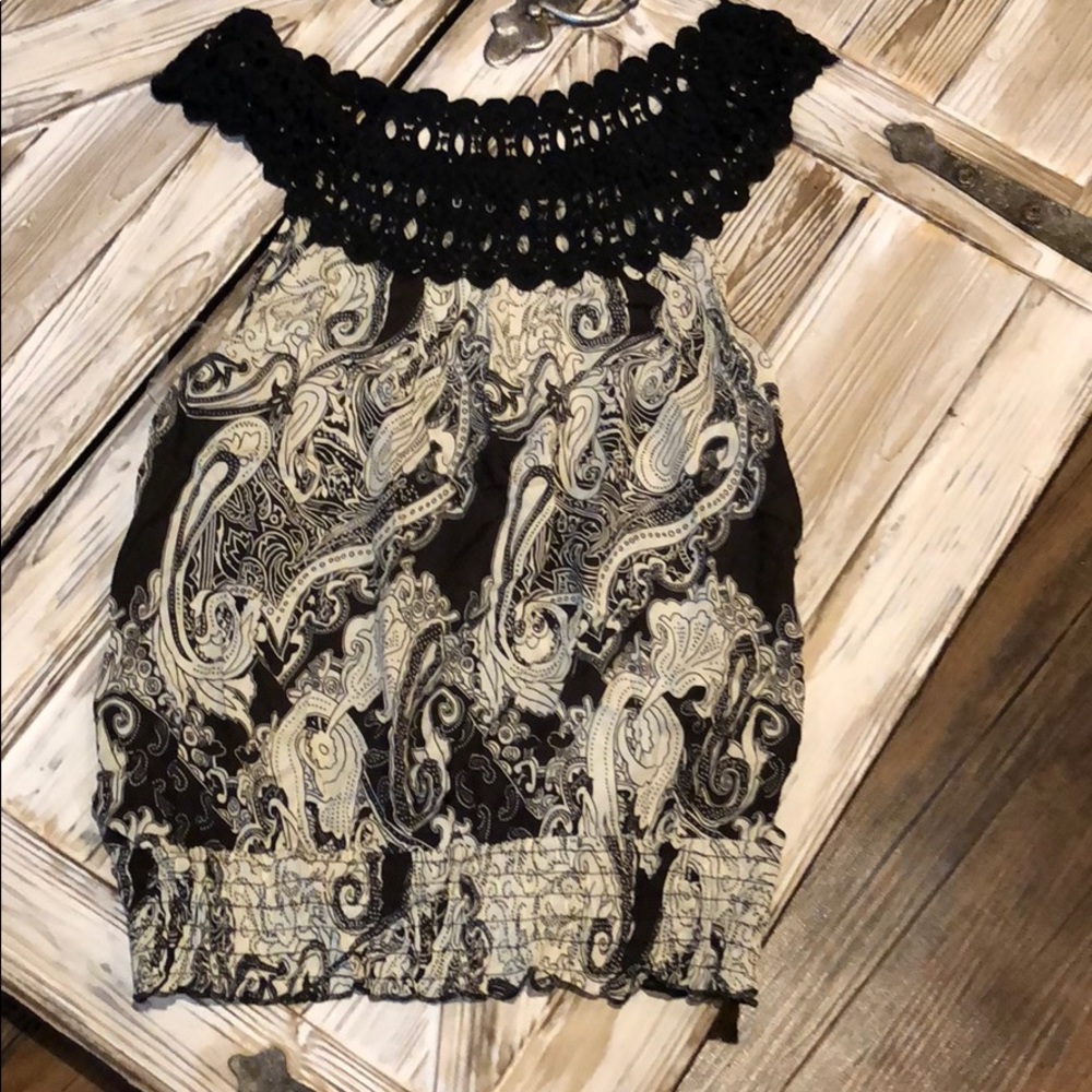 Lace and paisley top